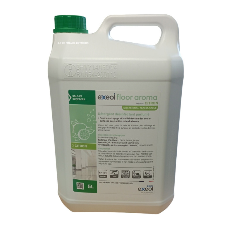 Détergent désinfectant FLOOR AROMA citron 5L